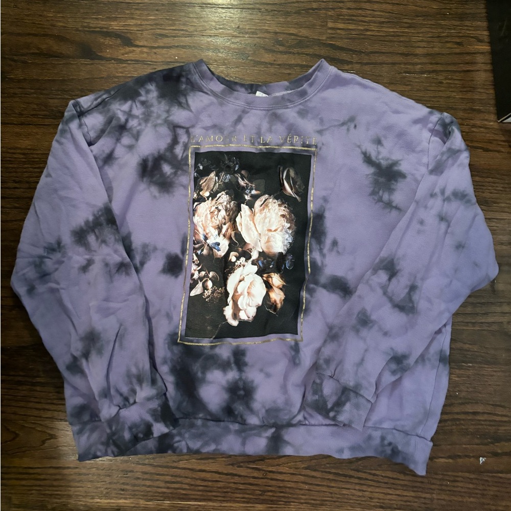 Urban Outfitters Purple Tie-Dye Sweatshirt